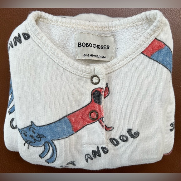 Bobo Choses Cats and Dogs Playsuit (6-12 mos) - Picture 4 of 8